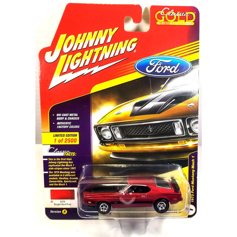 Johnny Lightning Classic Gold Ford 1973 MUSTANG MACH 1, New, See Pics!
